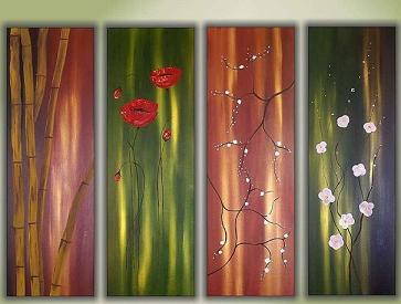 Dafen Oil Painting on canvas flower -set353